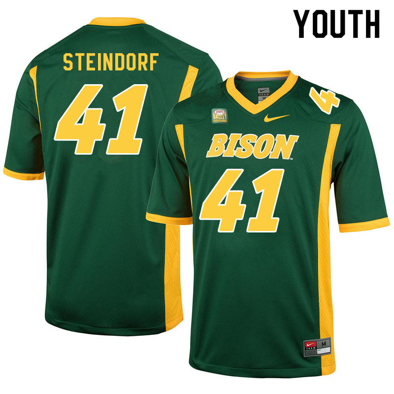 Youth #41 Kaedin Steindorf North Dakota State Bison College Football Jerseys Sale-Green - Click Image to Close